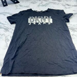 DKNY Black Graphic Tee Size XXSmall
